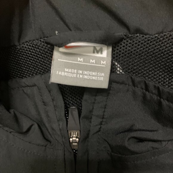 Vintage Nike Small Logo Swoosh Full Zip Track Jacket Men's Size M Black Gray - Picture 4 of 6